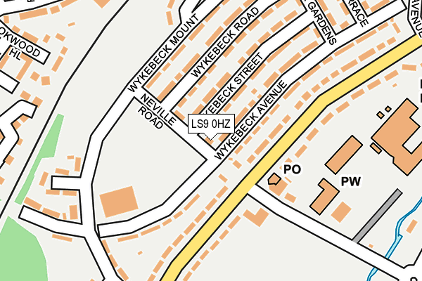 LS9 0HZ map - OS OpenMap – Local (Ordnance Survey) LS9 0HZ map - OS OpenMap – Local (Ordnance Survey)