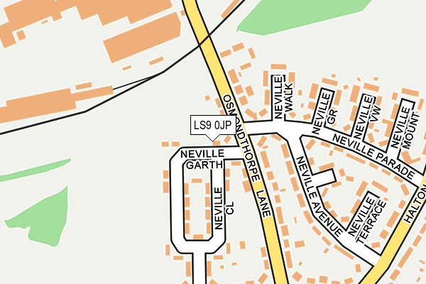 LS9 0JP map - OS OpenMap – Local (Ordnance Survey) LS9 0JP map - OS OpenMap – Local (Ordnance Survey)