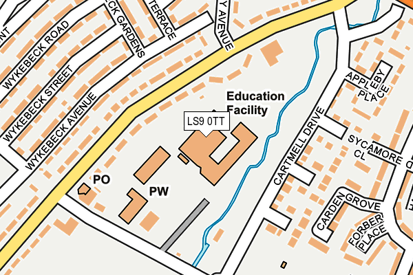 LS9 0TT map - OS OpenMap – Local (Ordnance Survey) LS9 0TT map - OS OpenMap – Local (Ordnance Survey)