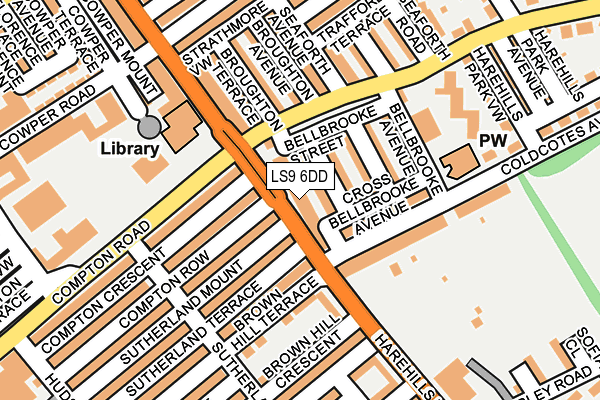LS9 6DD map - OS OpenMap – Local (Ordnance Survey) LS9 6DD map - OS OpenMap – Local (Ordnance Survey)