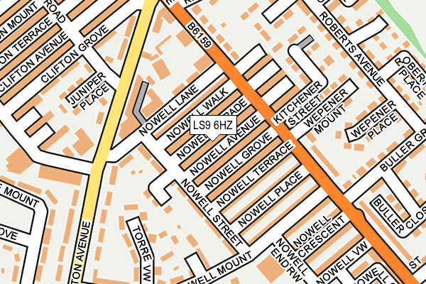 LS9 6HZ map - OS OpenMap – Local (Ordnance Survey) LS9 6HZ map - OS OpenMap – Local (Ordnance Survey)