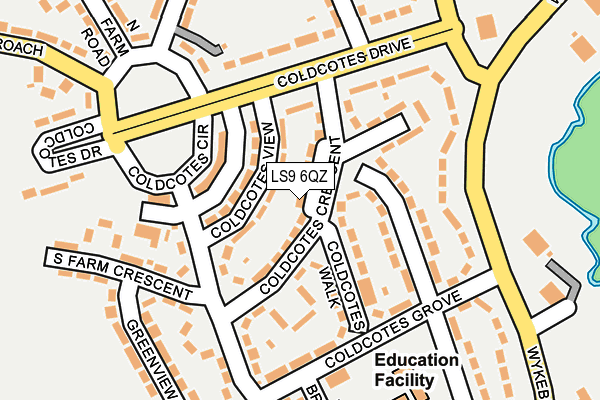 LS9 6QZ map - OS OpenMap – Local (Ordnance Survey) LS9 6QZ map - OS OpenMap – Local (Ordnance Survey)