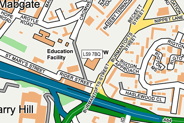 LS9 7BQ map - OS OpenMap – Local (Ordnance Survey) LS9 7BQ map - OS OpenMap – Local (Ordnance Survey)