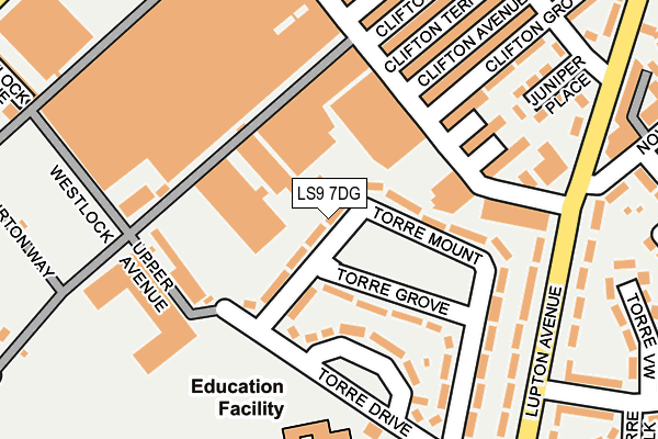 LS9 7DG map - OS OpenMap – Local (Ordnance Survey) LS9 7DG map - OS OpenMap – Local (Ordnance Survey)
