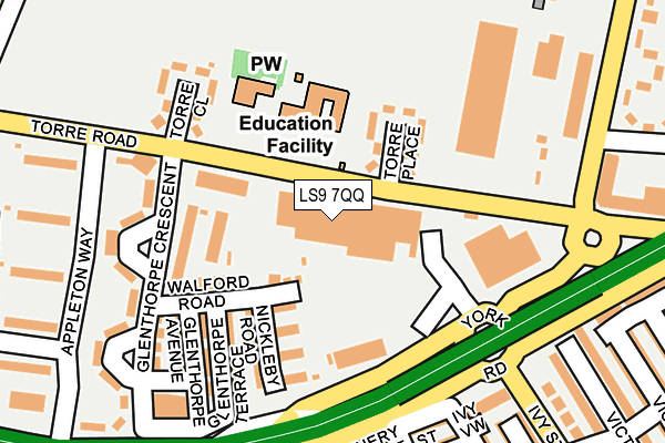 LS9 7QQ map - OS OpenMap – Local (Ordnance Survey) LS9 7QQ map - OS OpenMap – Local (Ordnance Survey)