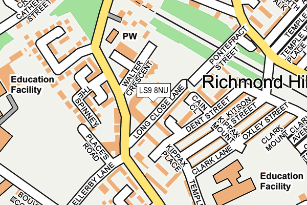 LS9 8NU map - OS OpenMap – Local (Ordnance Survey) LS9 8NU map - OS OpenMap – Local (Ordnance Survey)