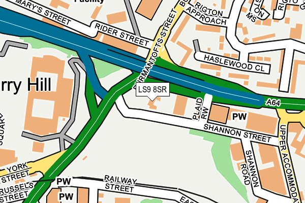 LS9 8SR map - OS OpenMap – Local (Ordnance Survey) LS9 8SR map - OS OpenMap – Local (Ordnance Survey)