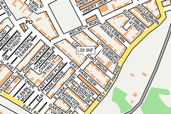 LS9 9NF map - OS OpenMap – Local (Ordnance Survey) LS9 9NF map - OS OpenMap – Local (Ordnance Survey)