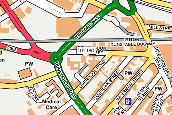 LU1 1BQ map - OS OpenMap – Local (Ordnance Survey) LU1 1BQ map - OS OpenMap – Local (Ordnance Survey)