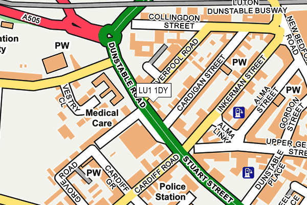 LU1 1DY map - OS OpenMap – Local (Ordnance Survey) LU1 1DY map - OS OpenMap – Local (Ordnance Survey)