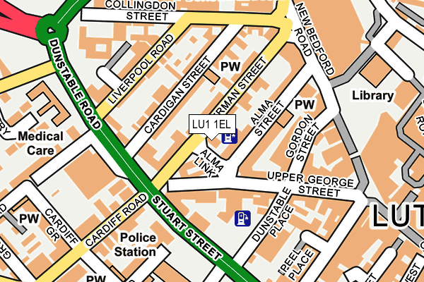 LU1 1EL map - OS OpenMap – Local (Ordnance Survey) LU1 1EL map - OS OpenMap – Local (Ordnance Survey)