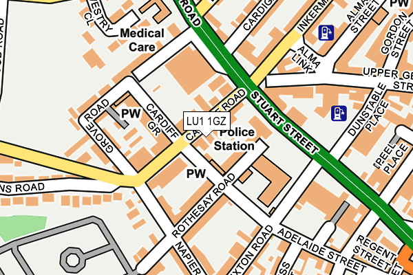 LU1 1GZ map - OS OpenMap – Local (Ordnance Survey) LU1 1GZ map - OS OpenMap – Local (Ordnance Survey)