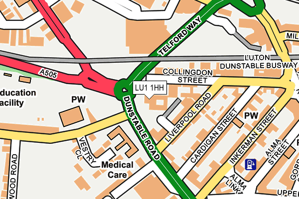 LU1 1HH map - OS OpenMap – Local (Ordnance Survey) LU1 1HH map - OS OpenMap – Local (Ordnance Survey)