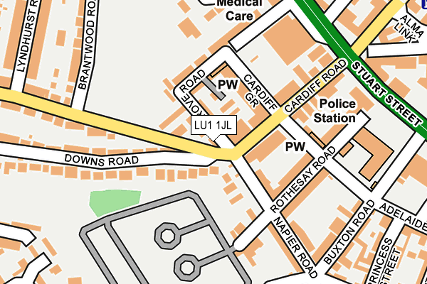 LU1 1JL map - OS OpenMap – Local (Ordnance Survey) LU1 1JL map - OS OpenMap – Local (Ordnance Survey)