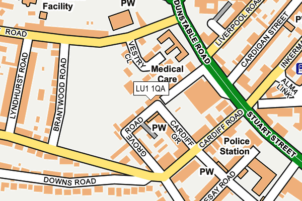 LU1 1QA map - OS OpenMap – Local (Ordnance Survey) LU1 1QA map - OS OpenMap – Local (Ordnance Survey)