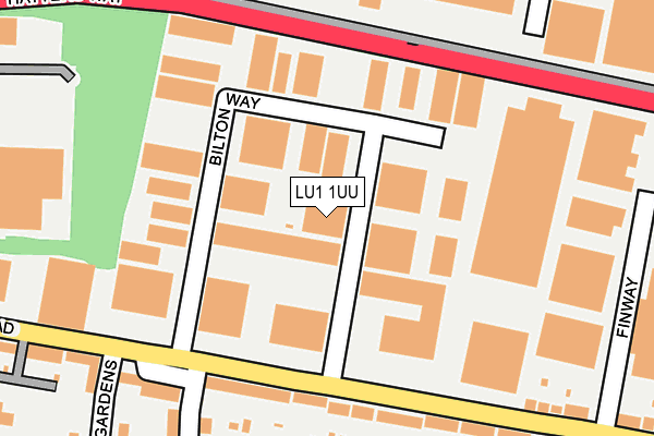 LU1 1UU map - OS OpenMap – Local (Ordnance Survey) LU1 1UU map - OS OpenMap – Local (Ordnance Survey)