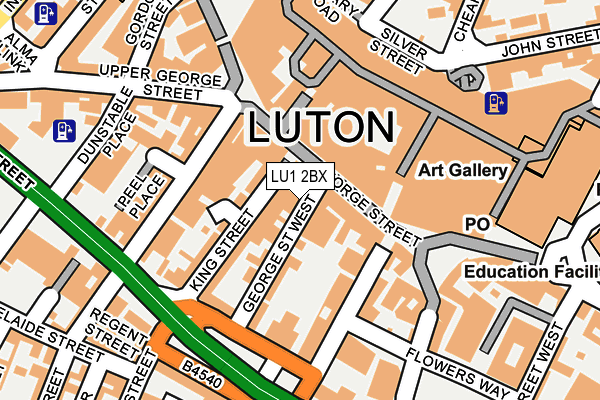 LU1 2BX map - OS OpenMap – Local (Ordnance Survey) LU1 2BX map - OS OpenMap – Local (Ordnance Survey)
