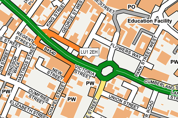 LU1 2EH map - OS OpenMap – Local (Ordnance Survey) LU1 2EH map - OS OpenMap – Local (Ordnance Survey)