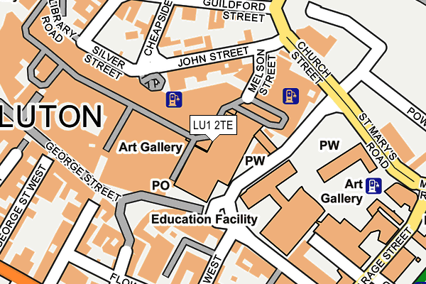 LU1 2TE map - OS OpenMap – Local (Ordnance Survey) LU1 2TE map - OS OpenMap – Local (Ordnance Survey)