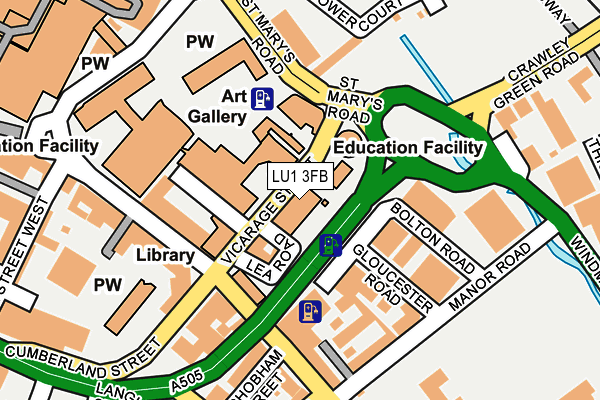 LU1 3FB map - OS OpenMap – Local (Ordnance Survey) LU1 3FB map - OS OpenMap – Local (Ordnance Survey)