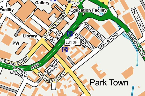 LU1 3FT map - OS OpenMap – Local (Ordnance Survey) LU1 3FT map - OS OpenMap – Local (Ordnance Survey)