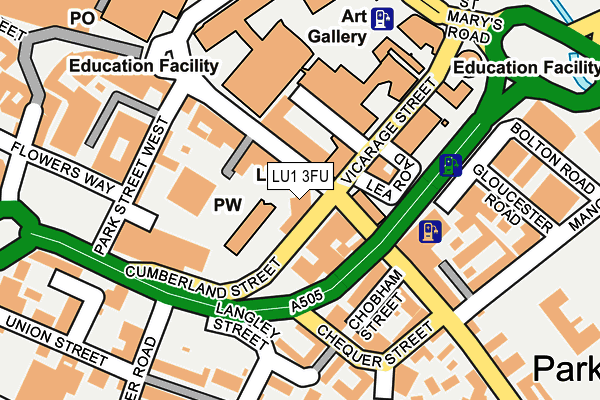 LU1 3FU map - OS OpenMap – Local (Ordnance Survey) LU1 3FU map - OS OpenMap – Local (Ordnance Survey)