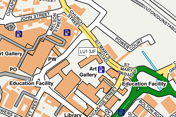 LU1 3JF map - OS OpenMap – Local (Ordnance Survey) LU1 3JF map - OS OpenMap – Local (Ordnance Survey)