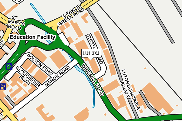 LU1 3XJ map - OS OpenMap – Local (Ordnance Survey) LU1 3XJ map - OS OpenMap – Local (Ordnance Survey)