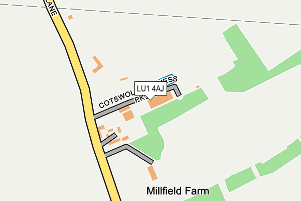 LU1 4AJ map - OS OpenMap – Local (Ordnance Survey) LU1 4AJ map - OS OpenMap – Local (Ordnance Survey)