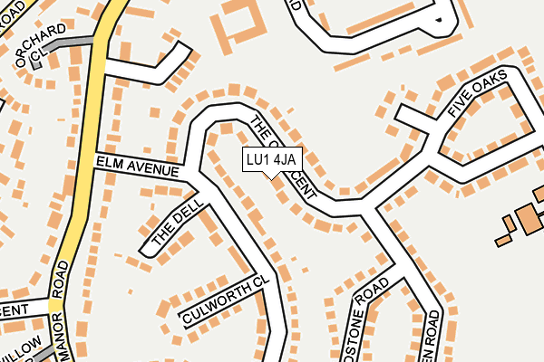 LU1 4JA map - OS OpenMap – Local (Ordnance Survey) LU1 4JA map - OS OpenMap – Local (Ordnance Survey)