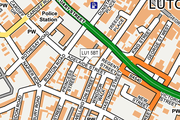 LU1 5BT map - OS OpenMap – Local (Ordnance Survey) LU1 5BT map - OS OpenMap – Local (Ordnance Survey)