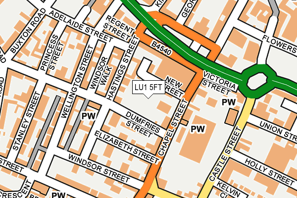 LU1 5FT map - OS OpenMap – Local (Ordnance Survey) LU1 5FT map - OS OpenMap – Local (Ordnance Survey)