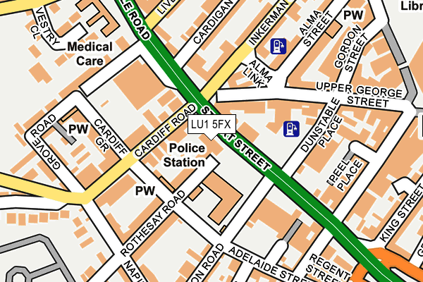 LU1 5FX map - OS OpenMap – Local (Ordnance Survey) LU1 5FX map - OS OpenMap – Local (Ordnance Survey)