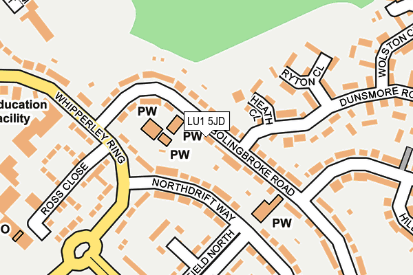 LU1 5JD map - OS OpenMap – Local (Ordnance Survey) LU1 5JD map - OS OpenMap – Local (Ordnance Survey)