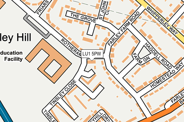 LU1 5PW map - OS OpenMap – Local (Ordnance Survey) LU1 5PW map - OS OpenMap – Local (Ordnance Survey)
