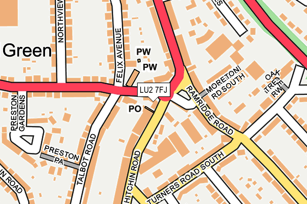 LU2 7FJ map - OS OpenMap – Local (Ordnance Survey) LU2 7FJ map - OS OpenMap – Local (Ordnance Survey)