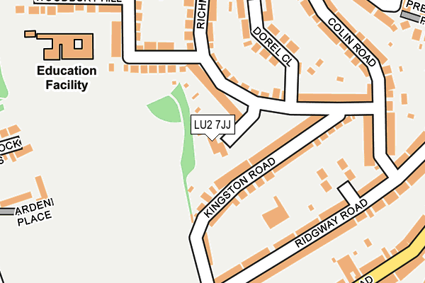 LU2 7JJ map - OS OpenMap – Local (Ordnance Survey) LU2 7JJ map - OS OpenMap – Local (Ordnance Survey)