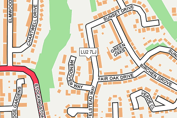 LU2 7LJ map - OS OpenMap – Local (Ordnance Survey) LU2 7LJ map - OS OpenMap – Local (Ordnance Survey)