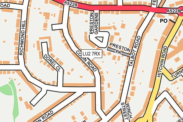 LU2 7RX map - OS OpenMap – Local (Ordnance Survey) LU2 7RX map - OS OpenMap – Local (Ordnance Survey)