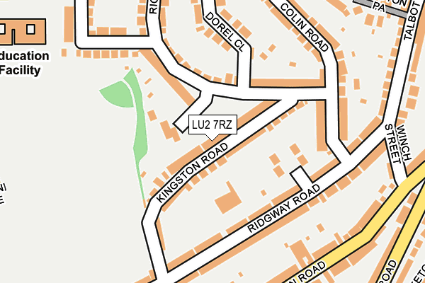 LU2 7RZ map - OS OpenMap – Local (Ordnance Survey) LU2 7RZ map - OS OpenMap – Local (Ordnance Survey)