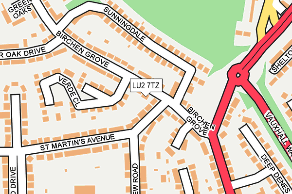 LU2 7TZ map - OS OpenMap – Local (Ordnance Survey) LU2 7TZ map - OS OpenMap – Local (Ordnance Survey)