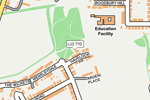 LU2 7YD map - OS OpenMap – Local (Ordnance Survey) LU2 7YD map - OS OpenMap – Local (Ordnance Survey)