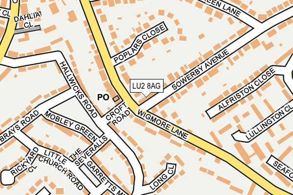 LU2 8AG map - OS OpenMap – Local (Ordnance Survey) LU2 8AG map - OS OpenMap – Local (Ordnance Survey)