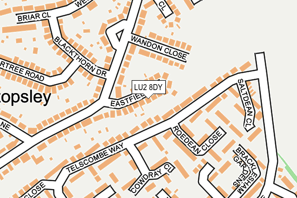 LU2 8DY map - OS OpenMap – Local (Ordnance Survey) LU2 8DY map - OS OpenMap – Local (Ordnance Survey)