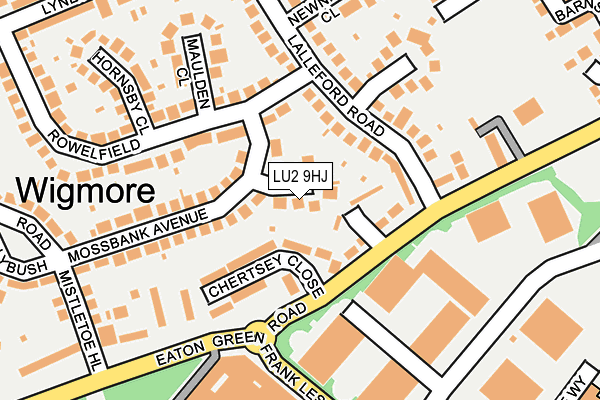 LU2 9HJ map - OS OpenMap – Local (Ordnance Survey) LU2 9HJ map - OS OpenMap – Local (Ordnance Survey)