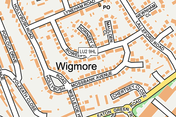 LU2 9HL map - OS OpenMap – Local (Ordnance Survey) LU2 9HL map - OS OpenMap – Local (Ordnance Survey)