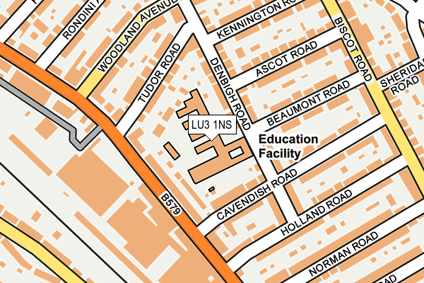 LU3 1NS map - OS OpenMap – Local (Ordnance Survey) LU3 1NS map - OS OpenMap – Local (Ordnance Survey)