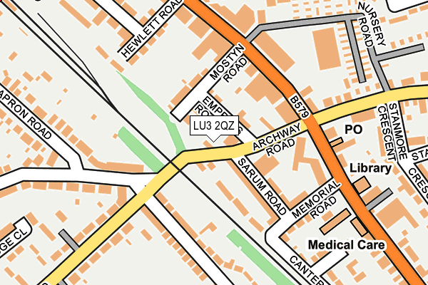 LU3 2QZ map - OS OpenMap – Local (Ordnance Survey) LU3 2QZ map - OS OpenMap – Local (Ordnance Survey)
