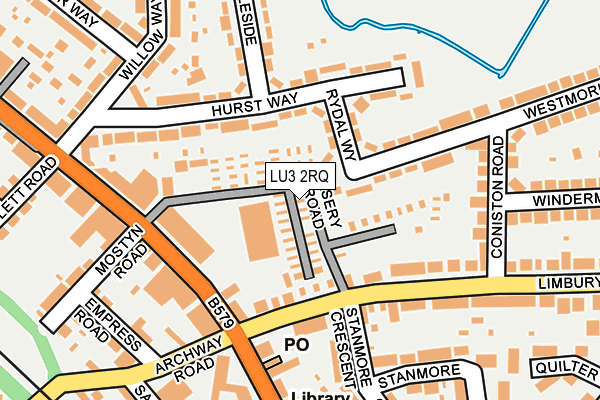 LU3 2RQ map - OS OpenMap – Local (Ordnance Survey) LU3 2RQ map - OS OpenMap – Local (Ordnance Survey)