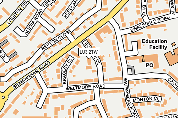 LU3 2TW map - OS OpenMap – Local (Ordnance Survey) LU3 2TW map - OS OpenMap – Local (Ordnance Survey)